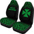 Wallis And Futuna Car Seat Covers - Wallis And Futuna Coat Of Arms Polynesian Tattoo Fog Green - Polynesian Pride