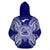 American Samoa Polynesian ll Over Hoodie Map Blue - Polynesian Pride