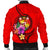 Tonga Polynesian Men's Bomber Jacket - Floral With Seal Red - Polynesian Pride