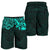 New Zealand All Over Print Men'S Shorts , Maori Polynesian Tattoo Turquoise - Polynesian Pride