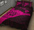 Hawaii Shaka Map Polynesian Quilt Bed Set - Pink - Polynesian Pride