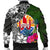 Tahiti Men Bomber Jacket - Turtle Plumeria Banana Leaf - Polynesian Pride