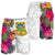 Tuvalu All Over Print Men's Shorts Polynesian Hibiscus White Pattern - Polynesian Pride