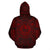 Tahiti ll Over Hoodie Tahiti Coat of rms Polynesian Red Black - Polynesian Pride