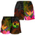 Tonga Polynesian Women's Shorts - Hibiscus and Banana Leaves - Polynesian Pride