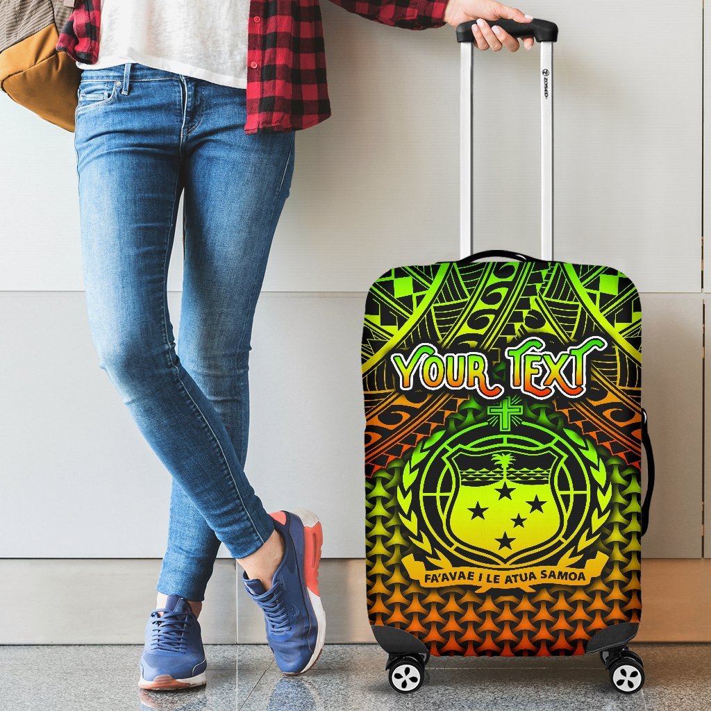 Polynesian Samoa Personalised Luggage Covers - Reggae Vintage Polynesian Patterns Reggae - Polynesian Pride