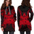 Fiji Polynesian Hoodie Dress Map Red - Polynesian Pride