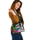 Samoa Shoulder Handbag White - Turtle Plumeria Banana Leaf - Polynesian Pride