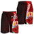 Tahiti Polynesian Men's Shorts - Coat Of Arm With Hibiscus - Polynesian Pride