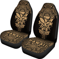 Kanaka Map Polynesian Car Seat Cover - Gold - Armor Style - Polynesian Pride