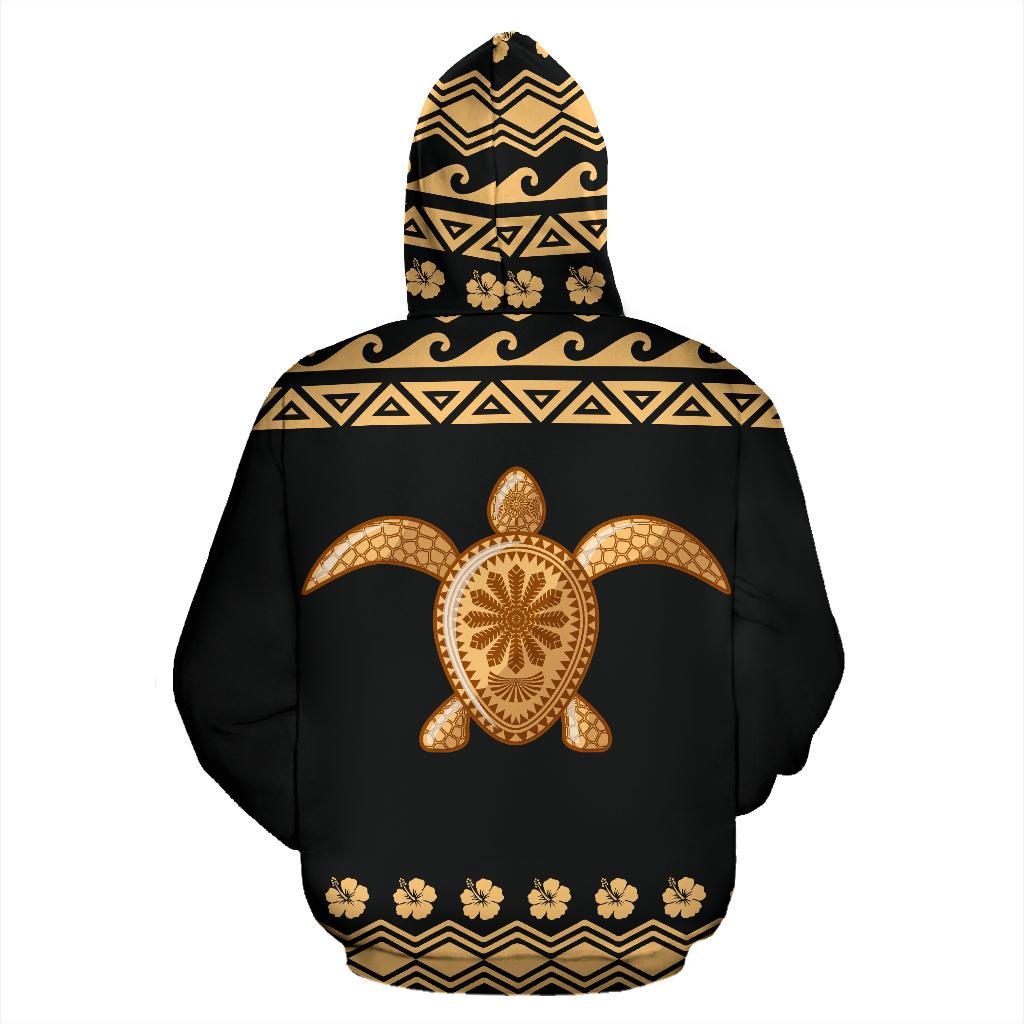 Hawaii All Over Zip up Custom Hoodie Polynesian Turtle Hoodie - Polynesian Pride