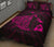 Hawaii Manta Ray Map Polynesian Pink Quilt Bed Set - Polynesian Pride