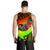 Pohnpei Men's Tank Top - Polynesian Hook And Hibiscus (Reggae) - Polynesian Pride