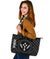 Kosrae Leather Tote Bag - Kosrae Flag In Polynesian Tattoo Style (Black) - Polynesian Pride