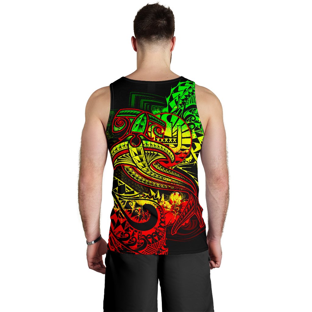 Tahiti Men's Tank Top - Reggae Shark Polynesian Tattoo - Polynesian Pride