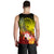 Cook Islands Custom Personalised Men's Tank Top - Humpback Whale with Tropical Flowers (Yellow) - Polynesian Pride