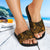 Palau Sandals - Turtle Hibiscus Pattern Gold - Polynesian Pride