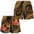 Tonga Polynesian Women Shorts - Gold Plumeria - Polynesian Pride