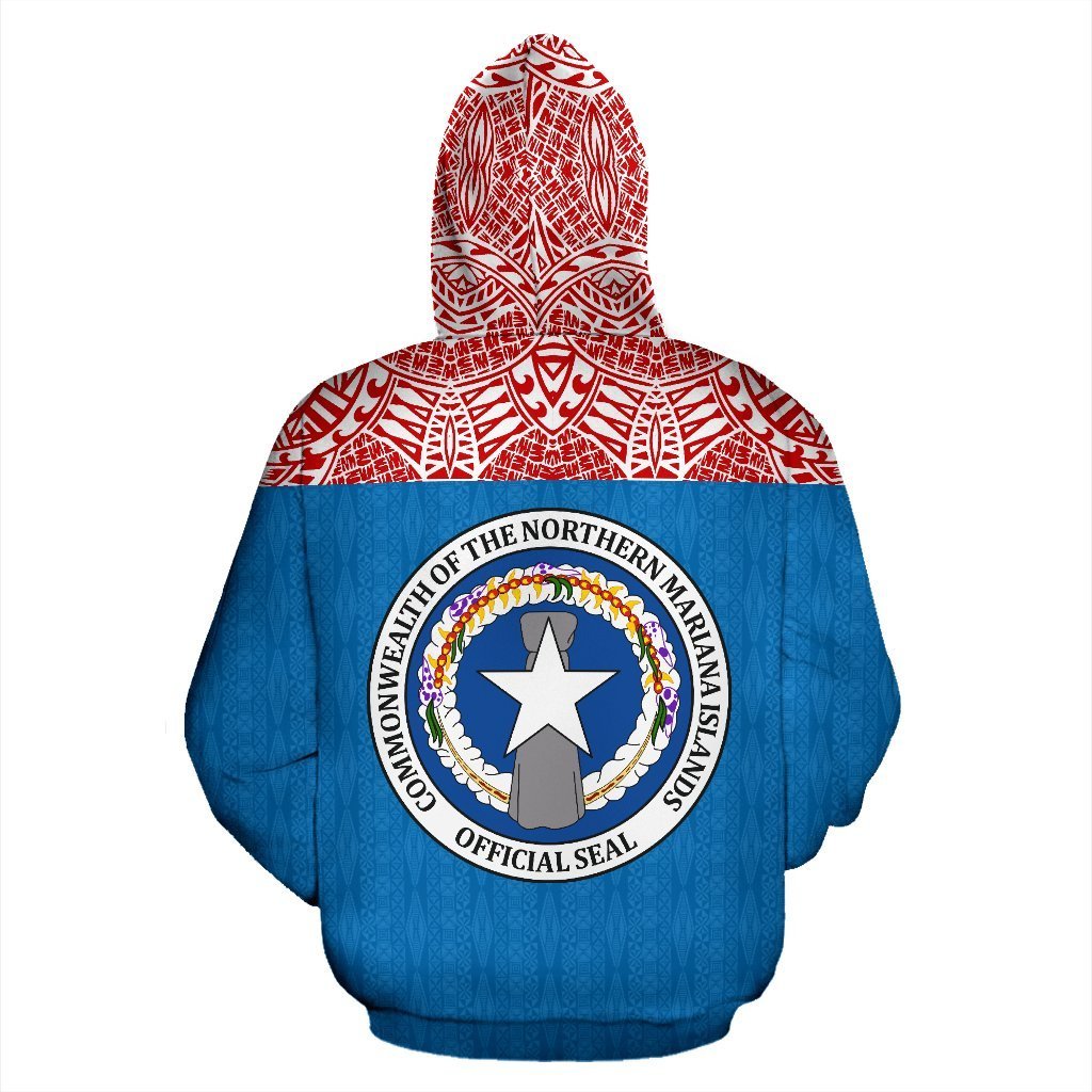 Northern Mariana Islands All Over Zip up Hoodie - Polynesian Pride
