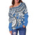 Kosrae Polynesian Off Shoulder Sweater (Women) - Polynesian Turtle - Polynesian Pride