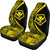 Hawaii Kanaka Polynesian Car Seat Covers - Circle Style Yellow Universal Fit White - Polynesian Pride