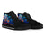 American Samoa High Top Shoes Blue - Vintage Tribal Mountain - Polynesian Pride