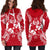 Tonga Polynesian Hoodie Dress Map Red White - Polynesian Pride