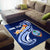 Guam Personalised Area Rug - Guam Seal Polynesian Patterns Plumeria (Blue) - Polynesian Pride