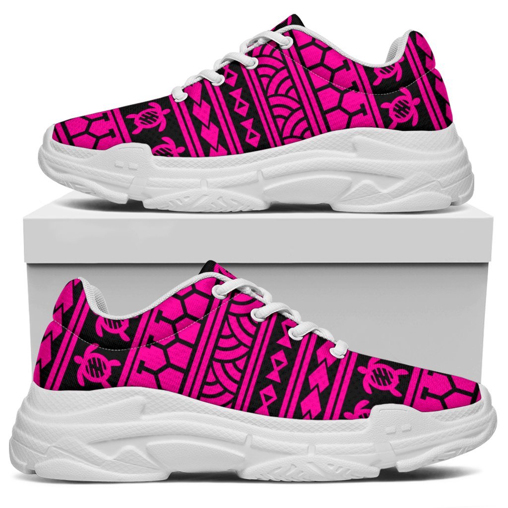 Polynesian tattoo tribal Pink Chunky Sneakers - Polynesian Pride
