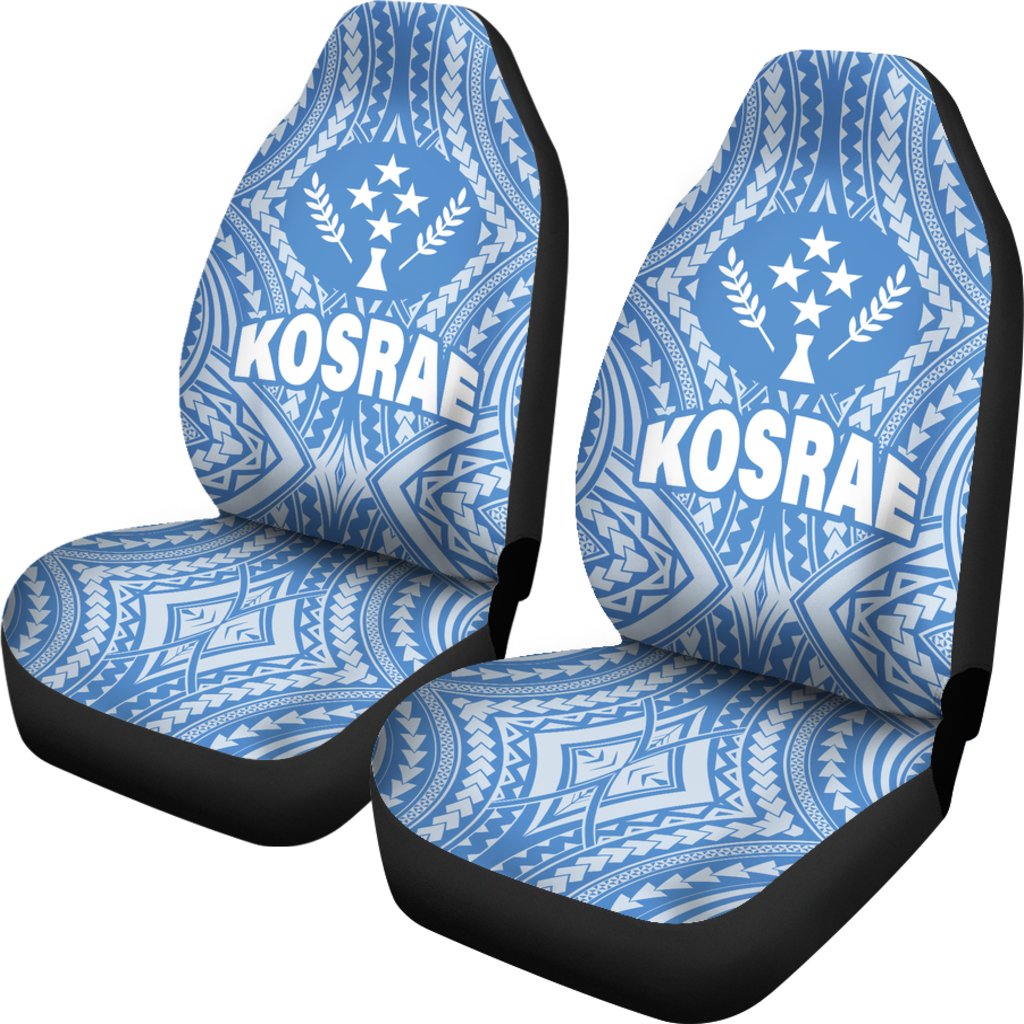 Kosrae Car Seat Covers - Kosrae Flag Blue Version - Polynesian Pride