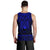 New Zealand Rugby Men's Tank Top Maori Haka - Silver Fern (Blue) - Polynesian Pride