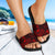Palau Sandals - Turtle Hibiscus Pattern Red - Polynesian Pride