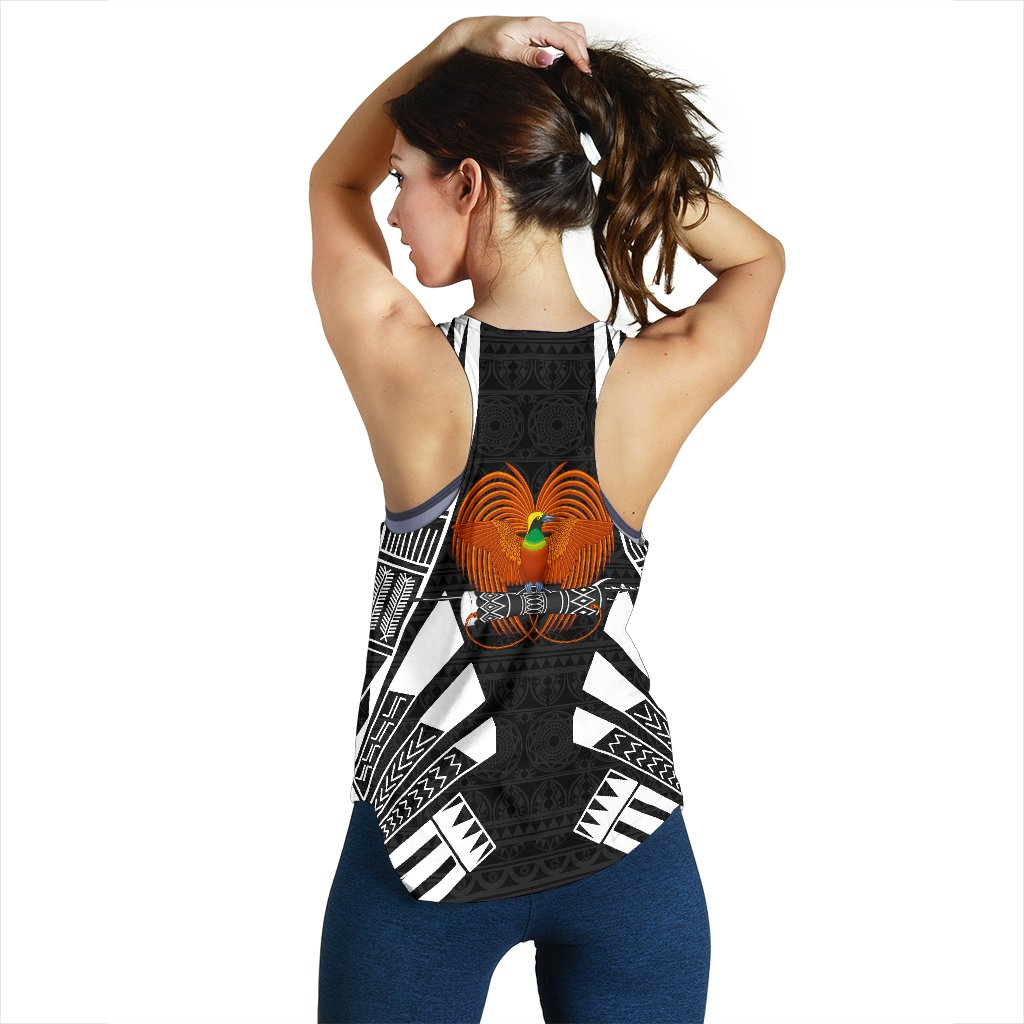 Papua New Guinea Women Racerback Tank - Polynesian Tattoo Black - Polynesian Pride