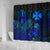 Wallis And Futuna Shower Curtain Turtle Hibiscus Blue - Polynesian Pride