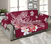 Hawaii Hula Girl Hibiscus Plumeria Sofa Protector - Ruin Style - AH - Polynesian Pride