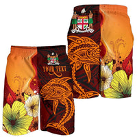 Fiji Custom Personalised Men's Shorts - Tribal Tuna Fish - Polynesian Pride