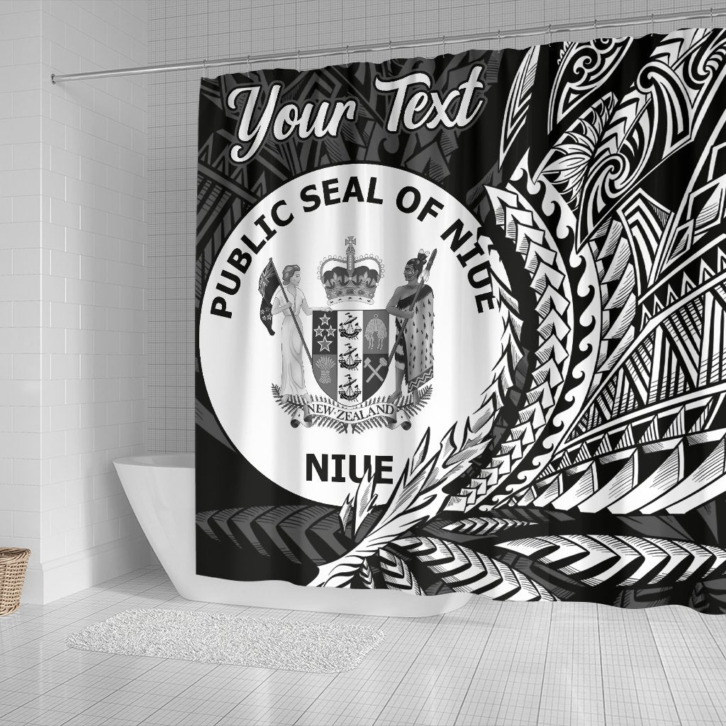 Niue Shower Curtains - Custom Personalised Wings Style - Polynesian Pride