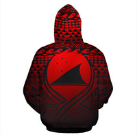 Tokelau All Over Zip up Hoodie Lift up Red - Polynesian Pride