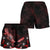 Tokelau Polynesian Women's Shorts - Turtle With Blooming Hibiscus Red - Polynesian Pride