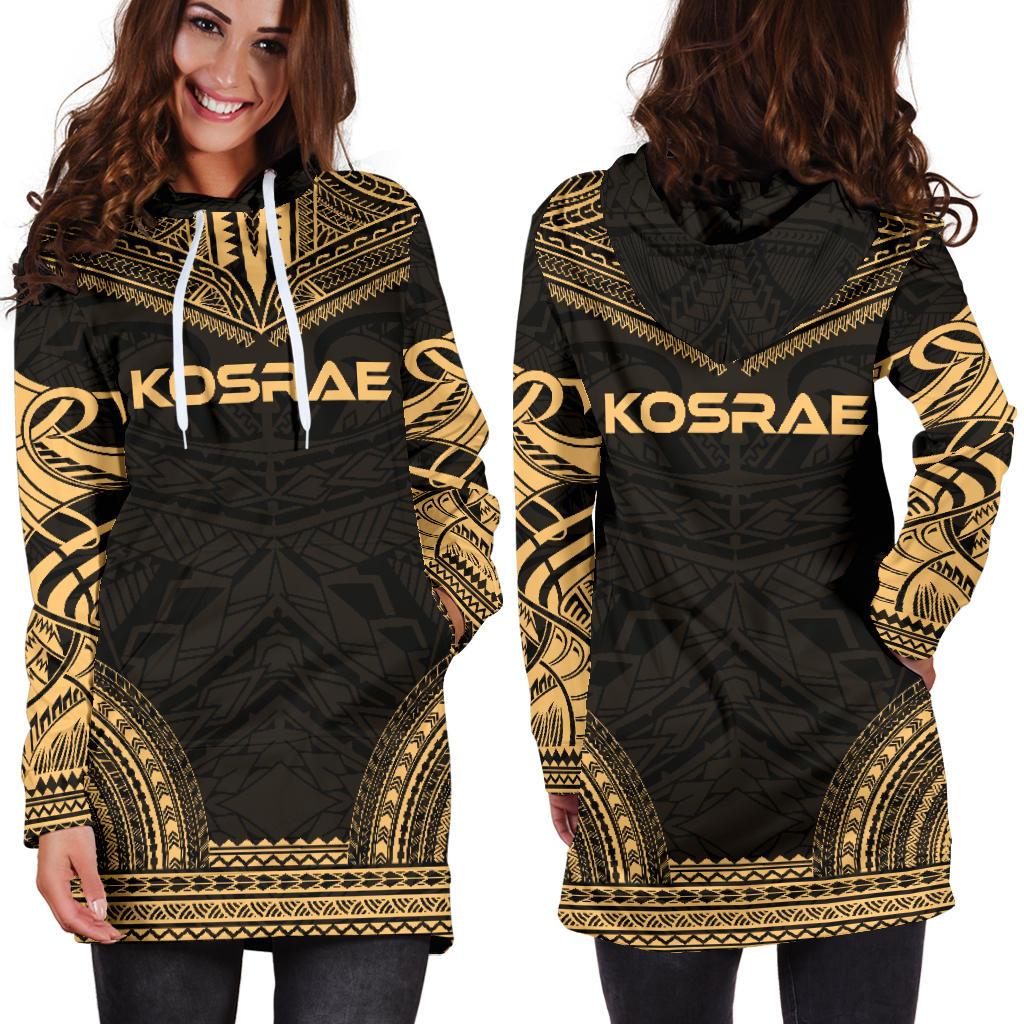 Kosrae Women's Hoodie Dress - Polynesian Gold Chief - Polynesian Pride
