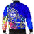 Tonga Custom Personalised Men's Bomber Jacket - Turtle Plumeria (Blue) - Polynesian Pride