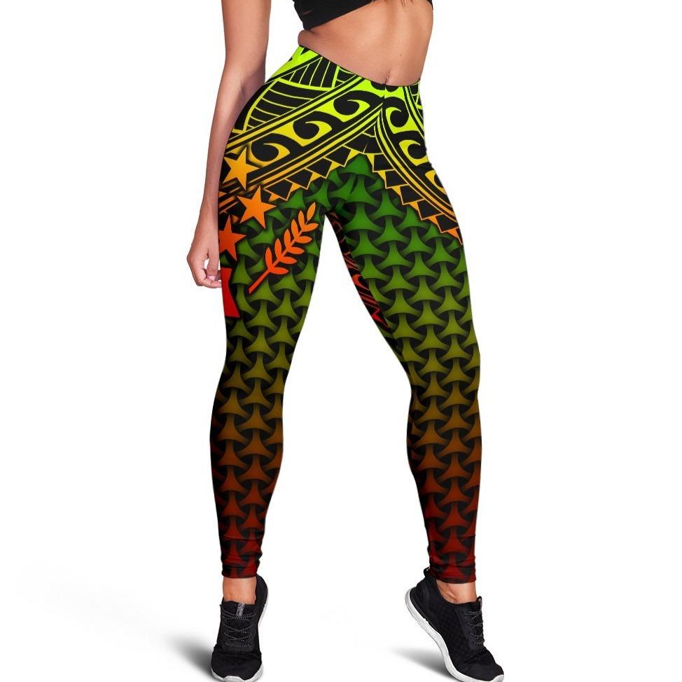 Polynesian Kosrae Leggings - Reggae Vintage Polynesian Patterns Reggae - Polynesian Pride