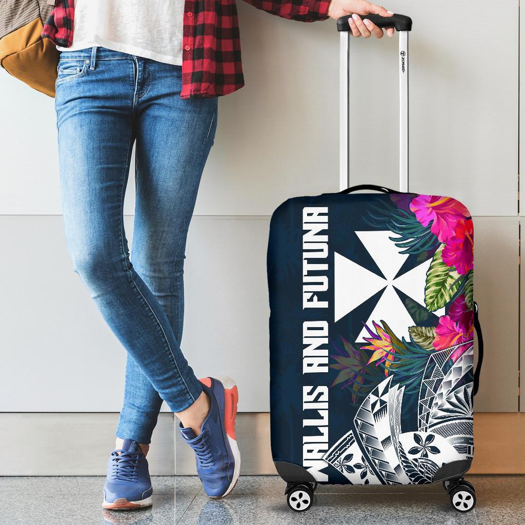 Wallis and Futuna Luggage Covers - Summer Vibes Blue - Polynesian Pride