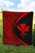 Hawaii Kanaka Polynesian Black And Red Premium Quilt - Circle Style Red & Black - Polynesian Pride