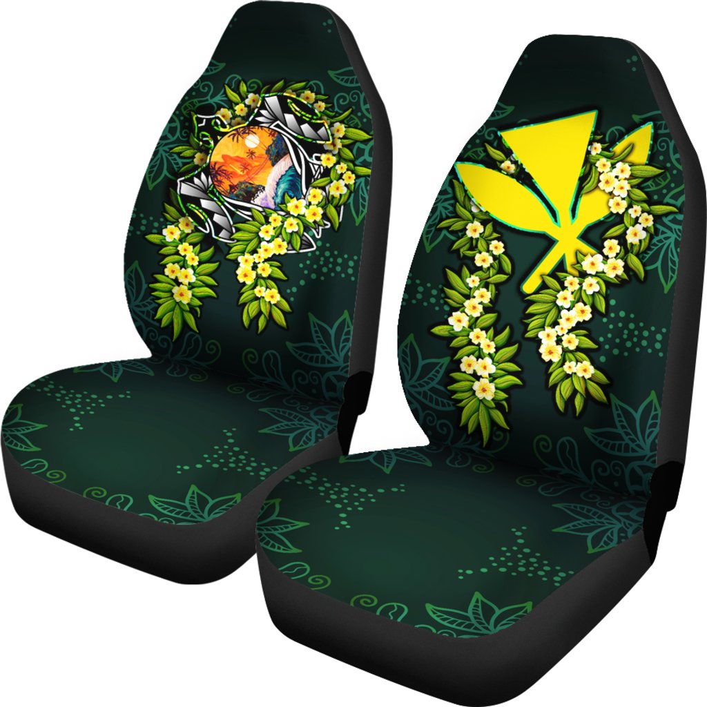 Polynesian Hawaii Car Seat Covers - Ti Leaf Lei Turtle - Polynesian Pride