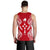 Kosrae Polynesian Men Tank Top Map Red White - Polynesian Pride