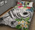 Marshall Islands Polynesian Quilt Bed Set - Summer Plumeria (White) - Polynesian Pride