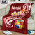 Tonga Premium Blanket - Tonga Coat Of Arms With Polynesian Patterns - Polynesian Pride