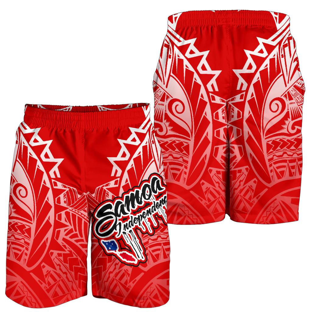 Samoa Polynesian Men's Shorts - Independence Day Red Version - Polynesian Pride