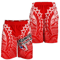 Samoa Polynesian Men's Shorts - Independence Day Red Version - Polynesian Pride
